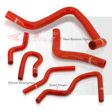 Load image into Gallery viewer, Honda Civic 1992-2000 B-Series B16A B18C Silicone Radiator &amp; Heater Hoses Set Red
