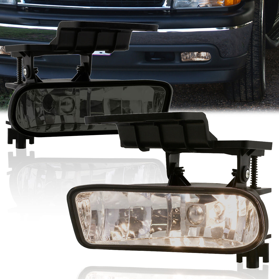 Chevrolet Silverado 1500 2500 1999-2002 / Silverado 3500 2001-2002 /Suburban 2000-2006 / Tahoe 2000-2006 (Does Not Fit Z71 Package) Front Fog Lights Smoked Len (No Switch & Wiring Harness)