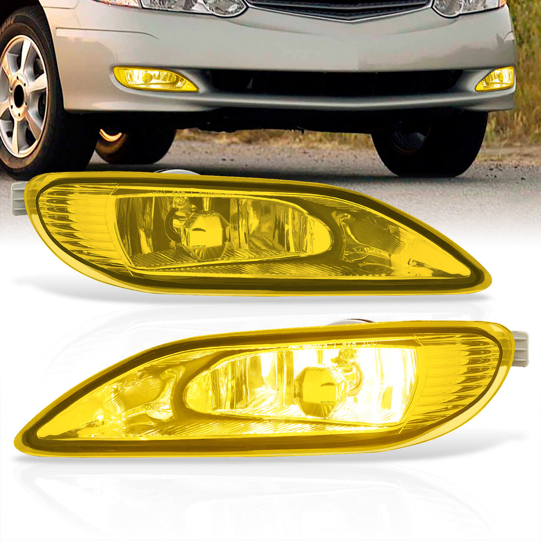 Toyota Camry 2002-2004 / Corolla 2005-2008 Front Fog Lights Yellow Len (Includes Switch & Wiring Harness)