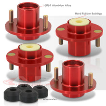 Load image into Gallery viewer, Acura Integra 1990-2001 / Honda Civic 1988-2000 / CRX 1988-1991 / Del Sol 1993-1997 Coilover Top Hats Red (Left &amp; Right)
