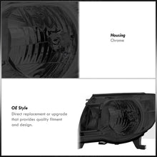 Load image into Gallery viewer, Toyota Tacoma 2005-2011 Factory Style Headlights Chrome Housing Smoke Len Clear Reflector
