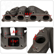 Load image into Gallery viewer, Honda Civic 1988-2000 / CRX 1988-1991 / Del Sol 1993-1997 D-Series D15 D16 T3 Cast Iron Turbo Manifold (38mm Wastegate Flange)
