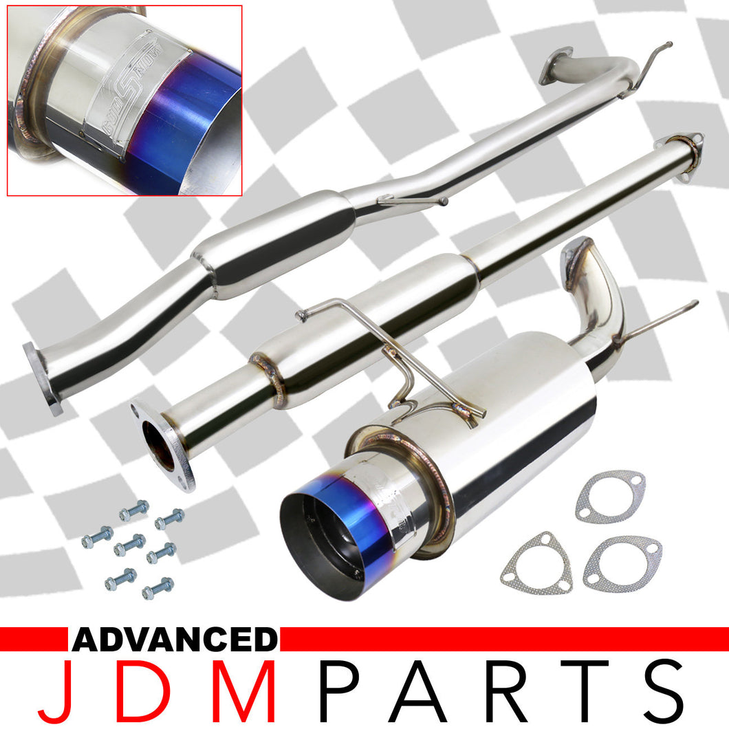 Honda Accord 2.3L I4 1998-2002 N1 Style Stainless Steel Catback Exhaust System Burnt Tip (Piping: 2.5