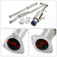 Load image into Gallery viewer, Honda Accord 2.3L I4 1998-2002 N1 Style Stainless Steel Catback Exhaust System Burnt Tip (Piping: 2.5&quot; / 65mm | Tip: 4.5&quot;)
