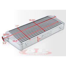 Load image into Gallery viewer, Universal Aluminum Intercooler (Tube &amp; Fin | Overall: 30.75" x 11.0" x 3.0" | Core: 23.5" x 11.0" x 2.75" | Inlet/Outlet: 2.5")
