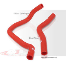 Load image into Gallery viewer, Honda Civic 1992-1995 / Del Sol 1993-1997 B-Series B16A Silicone Radiator Hoses Red
