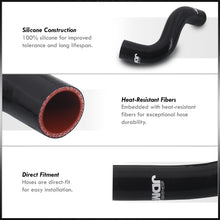 Load image into Gallery viewer, Subaru Forester SF EJ25 1998-2002 / Impreza EJ18 EJ22 EJ25 1996-2000 Silicone Radiator Hoses Black
