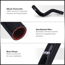 Load image into Gallery viewer, Mitsubishi Eclipse 2G 4G63T 1995-1999 Silicone Radiator Hoses Black
