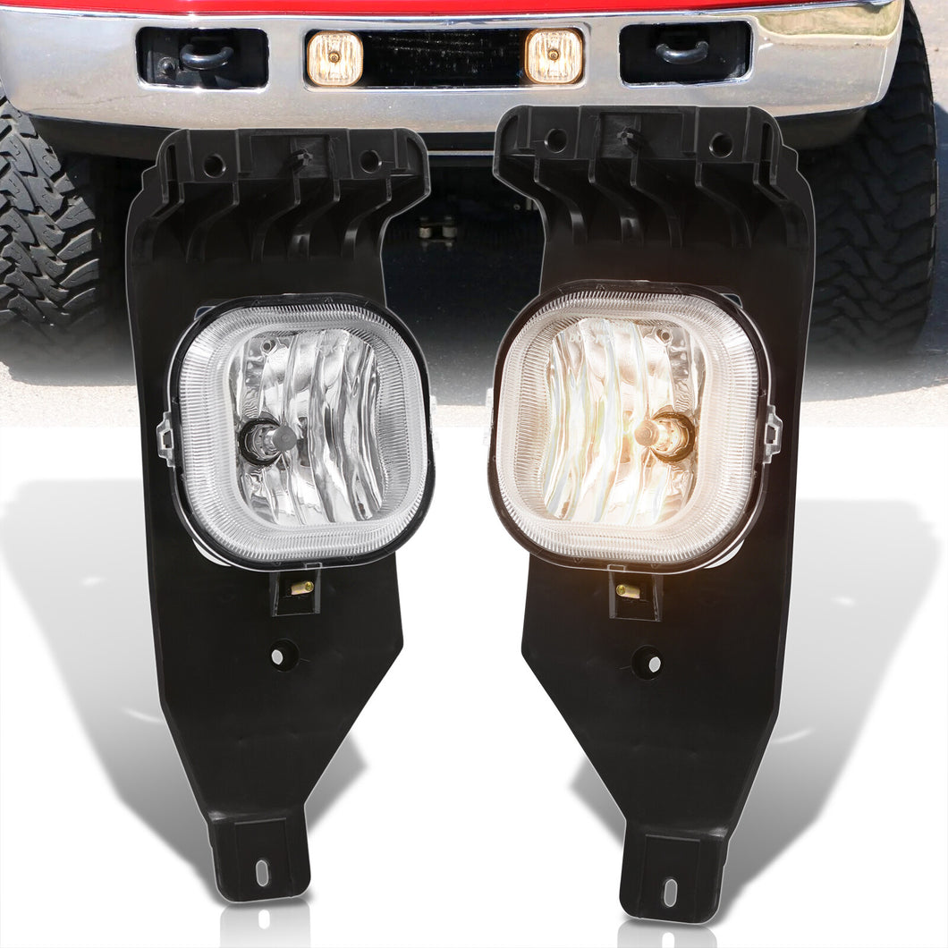 Ford F250 F350 F450 F550 Super Duty 2005-2007 Front Fog Lights Clear Len (No Switch & Wiring Harness)