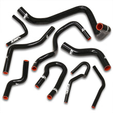 Load image into Gallery viewer, Honda Civic 1992-2000 D-Series D15 D16 SOHC Silicone Radiator &amp; Heater Hoses Set Black
