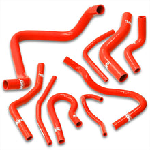 Load image into Gallery viewer, Honda Civic 1992-2000 D-Series D15 D16 SOHC Silicone Radiator &amp; Heater Hoses Set Red
