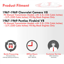 Load image into Gallery viewer, Chevrolet Camaro V8 M/T 1967-1969 / Pontiac Firebird V8 M/T 1967-1969 Silicone Radiator Hoses Black
