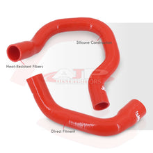 Load image into Gallery viewer, Jeep Cherokee XJ 4.0L 1991-2001 Silicone Radiator Hoses Red
