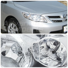 Load image into Gallery viewer, Toyota Corolla 2011-2013 Factory Style Headlights Chrome Housing Clear Len Clear Reflector
