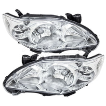 Load image into Gallery viewer, Toyota Corolla 2011-2013 Factory Style Headlights Chrome Housing Clear Len Clear Reflector
