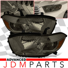 Load image into Gallery viewer, Toyota Highlander 2008-2010 Factory Style Headlights Chrome Housing Smoke Len Amber Reflector
