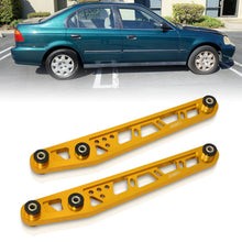 Load image into Gallery viewer, JDM Sport Honda Civic 1996-2000 Rear Lower Control Arms Gold with Black Bushings
