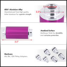 Load image into Gallery viewer, Universal High Flow Inline Fuel Filter Kit Purple
