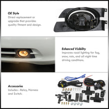 Load image into Gallery viewer, Honda Accord 4DR 2001-2002 Front Fog Lights Smoked Len (Includes Switch &amp; Wiring Harness)
