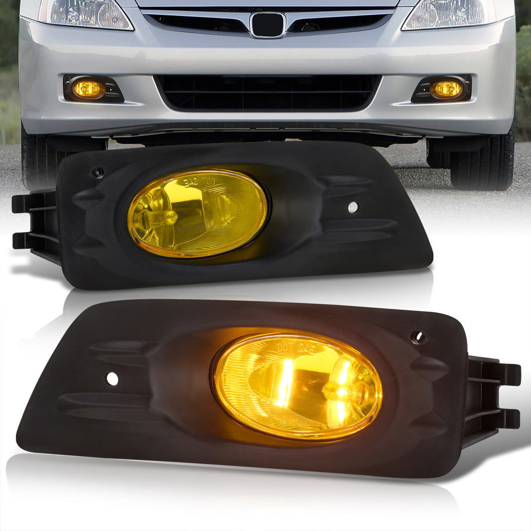 Honda Accord 4DR 2006-2007 Front Fog Lights Yellow Len (Includes Switch & Wiring Harness)