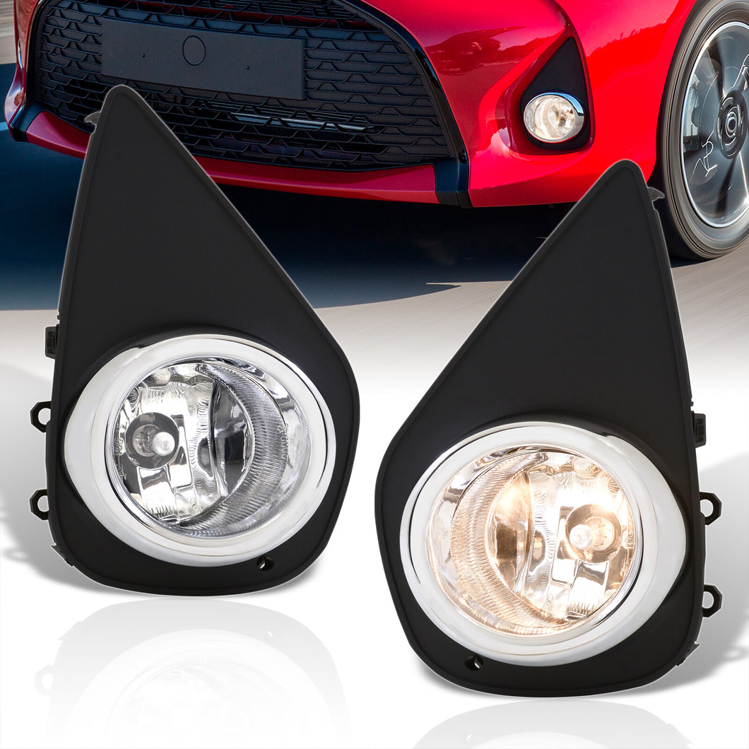 Toyota Yaris 2015-2017 Front Fog Lights Clear Len (Includes Switch & Wiring Harness)