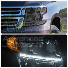 Load image into Gallery viewer, Chevrolet Suburban 2015-2020 / Suburban 3500HD 2016-2019 / Tahoe 2015-2020 Factory Style Projector Headlights Chrome Housing Smoke Len Amber Reflector (Halogen Models Only)
