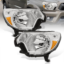 Load image into Gallery viewer, Toyota Tacoma 2012-2015 Factory Style Headlights Chrome Housing Clear Len Amber Reflector
