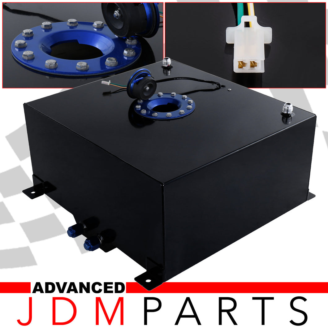Fuel Cell Tank 60 Liter / 15 Gallon Black Aluminum Blue Cap