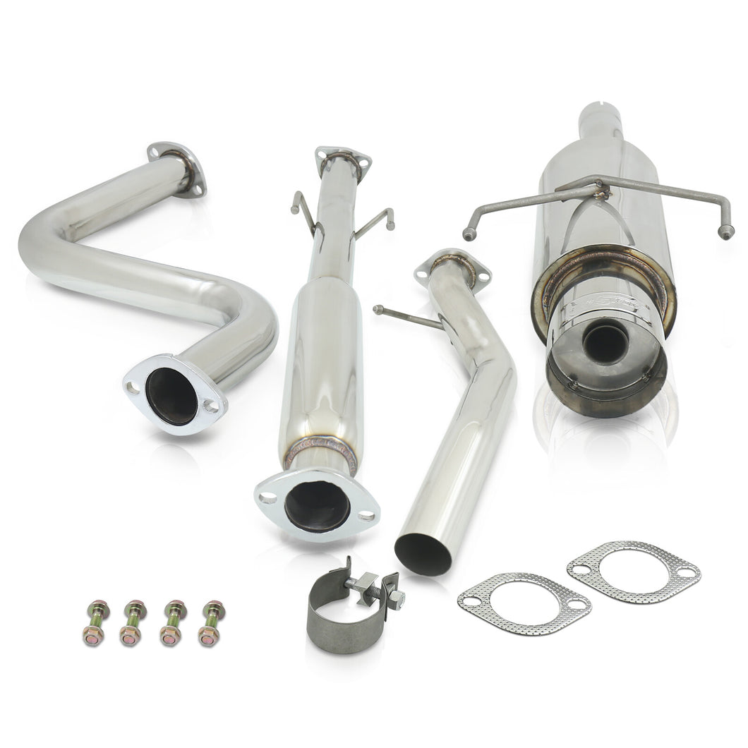 Honda Accord Coupe & Sedan 2.2L I4 1990-1993 N1 Style Stainless Steel Catback Exhaust System (Piping: 2.5