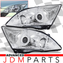 Load image into Gallery viewer, Honda CRV 2007-2011 Factory Style Projector Headlights Chrome Housing Clear Len Clear Reflector
