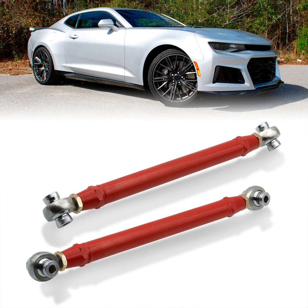 Chevrolet Camaro 2016-2021 Rear Lower Adjustable Toe Control Arms Red