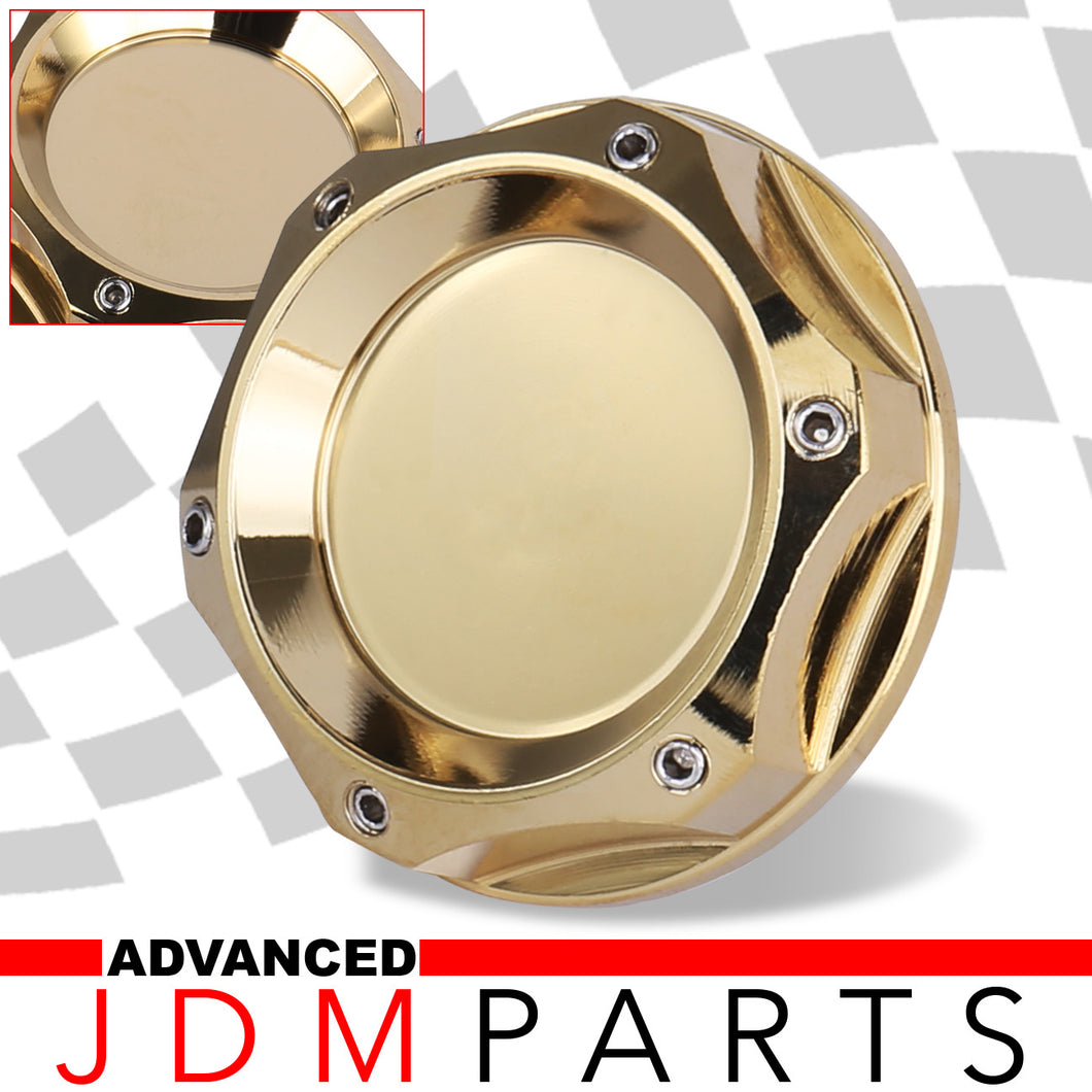 Toyota Aluminum Round Circle Hole Style Oil Cap 24K Gold