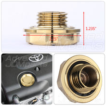 Load image into Gallery viewer, Toyota Aluminum Round Circle Hole Style Oil Cap 24K Gold
