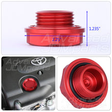 Load image into Gallery viewer, Toyota Aluminum Round Circle Hole Style Oil Cap Red
