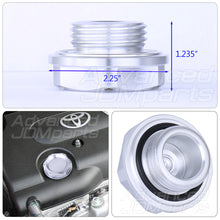 Load image into Gallery viewer, Toyota Aluminum Round Circle Hole Style Oil Cap Silver
