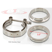 Load image into Gallery viewer, Universal 2.5inch V-band Clamp Stainless steel with Mild steel Flange
