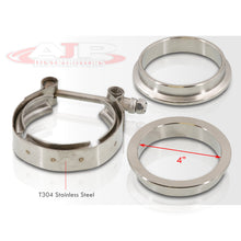 Load image into Gallery viewer, Universal 4inch V-band Clamp Stainless steel with Mild steel Flange
