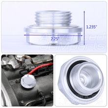 Load image into Gallery viewer, Mazda Aluminum Round Circle Hole Style Oil Cap Silver
