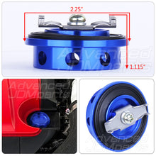 Load image into Gallery viewer, Mitsubishi Aluminum Round Circle Hole Style Oil Cap Blue
