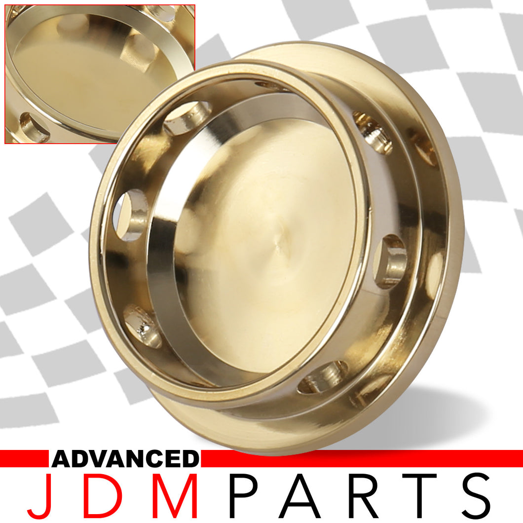 Mitsubishi Aluminum Round Circle Hole Style Oil Cap 24K Gold