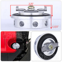 Load image into Gallery viewer, Mitsubishi Aluminum Round Circle Hole Style Oil Cap Silver
