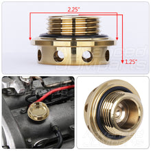 Load image into Gallery viewer, Mazda Aluminum Round Circle Hole Style Oil Cap 24K Gold
