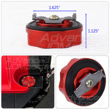 Load image into Gallery viewer, Mitsubishi Aluminum Octogon Screw Style Oil Cap Red
