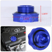 Load image into Gallery viewer, Toyota Aluminum Octogon Screw Style Oil Cap Blue
