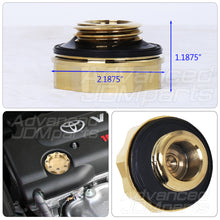 Load image into Gallery viewer, Toyota Aluminum Octogon Screw Style Oil Cap 24K Gold

