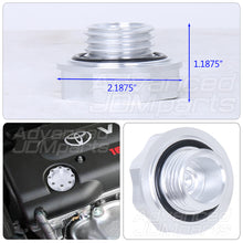 Load image into Gallery viewer, Toyota Aluminum Octogon Screw Style Oil Cap Silver
