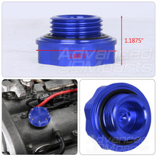 Load image into Gallery viewer, Mazda Aluminum Octogon Screw Style Oil Cap Blue
