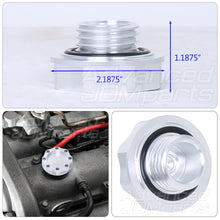 Load image into Gallery viewer, Mazda Aluminum Octogon Screw Style Oil Cap Silver
