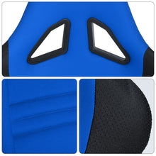 Load image into Gallery viewer, Universal K110 Bucket Racing Seats + Sliders Blue Cloth
