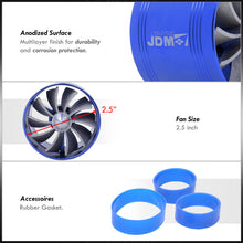Load image into Gallery viewer, Universal 2.5" Single Fan Fuel Saver Blue
